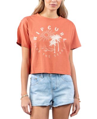 Rip Curl Juniors' Sunny Side Crop T-Shirt - Macy's