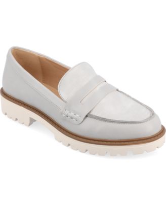 Journee Womens Kenly Medium and Wide Width Slip On Round Toe Loafer