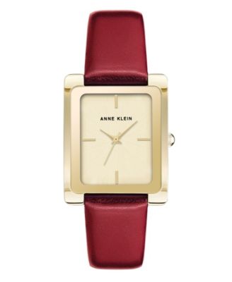 anne klein watch genuine leather