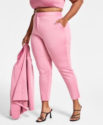 plus size pink pants