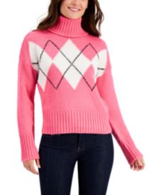 Argyle Turtleneck Sweater