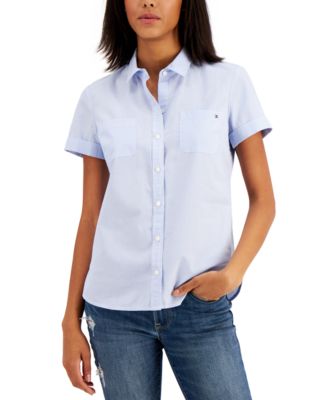 tommy hilfiger women's button down shirts