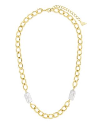 Women's Imitation Pearl Chain Necklace