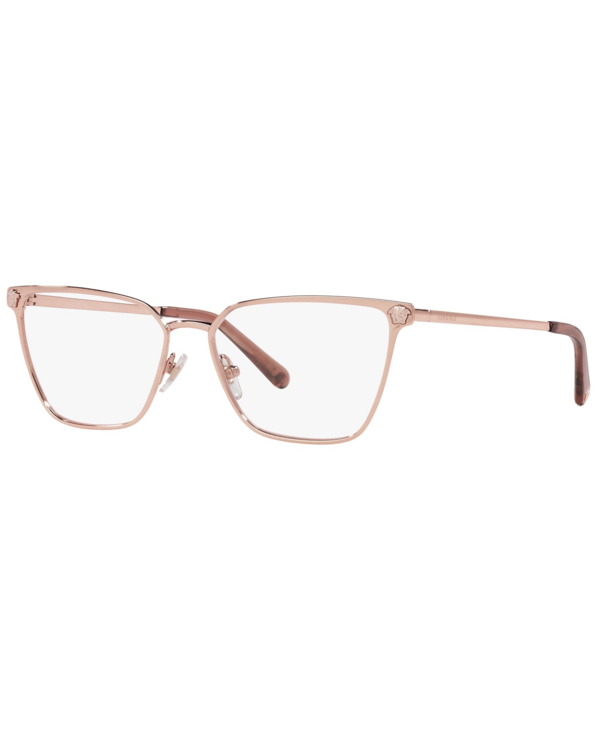 Versace Ve1275 Women's Pillow Eyeglasses In Rose Gold-tone