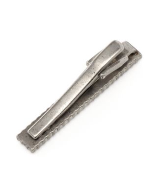 Men's Antique Silver Herringbone Tie Clip