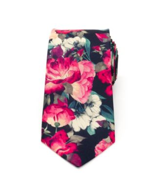 Men's Painted Floral Silk Tie