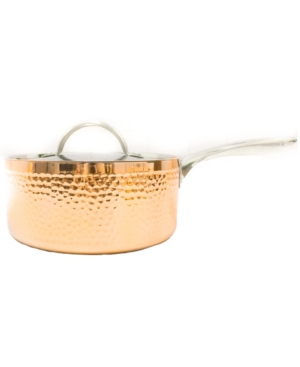 Berghoff Tri-ply 7" Covered Saucepan, Hammered In Copper