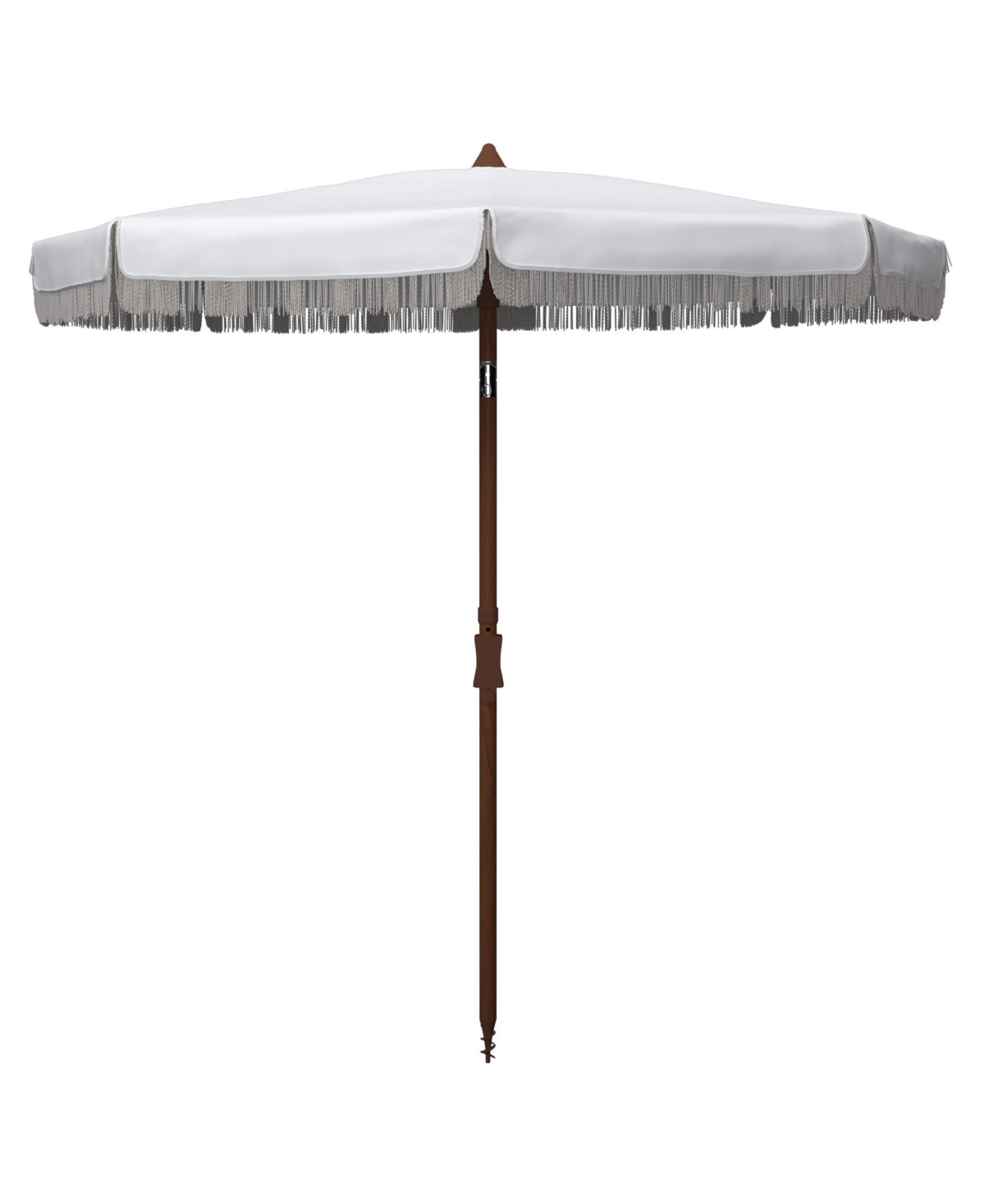 Safavieh Estonia 6.5' Fringe Umbrella In White