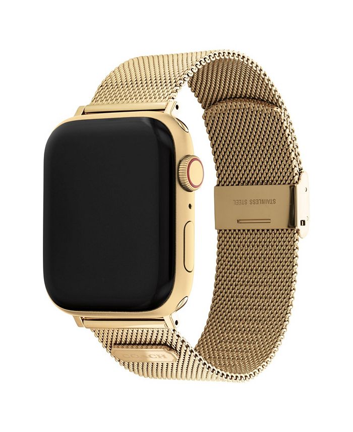 COACH GoldTone Mesh Bracelet for Apple Watch® 42/44/45mm Macy's