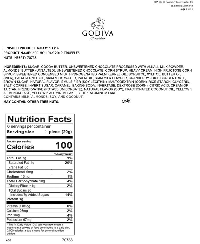 Godiva Holiday Assorted Wrapped Chocolate Star Ornaments, Set of 6 Macy's