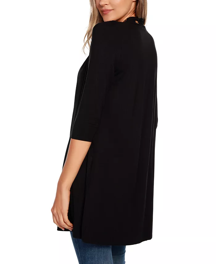 Women's Grommet-Trim Duster Open Front Cardigan Top - thumbnail 2