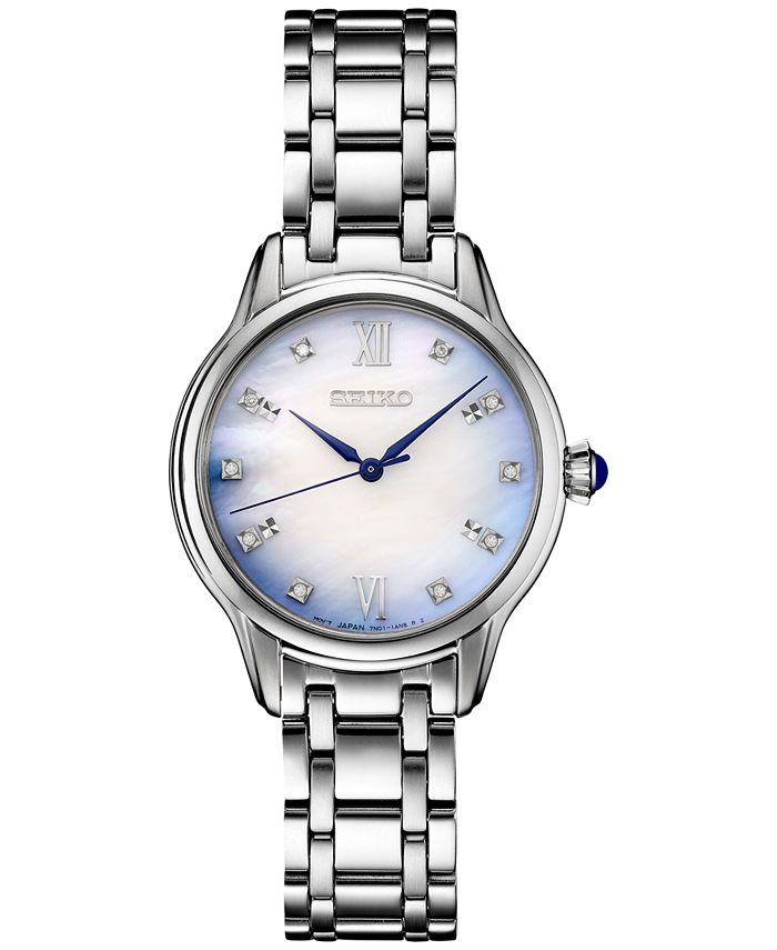 Seiko - Women's Diamond (1/10 ct. t.w.) 140th Anniversary Limited Edition Stainless Steel Bracelet Watch 30mm