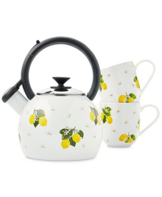 martha stewart porcelain enamel tea kettle