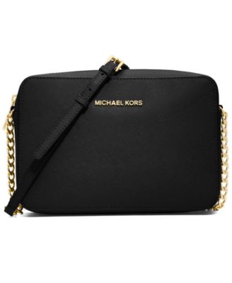 michael kors jet set east west crossgrain leather crossbody