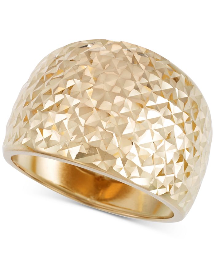 Macy's - Textured Wide Statement Ring in 10k Gold