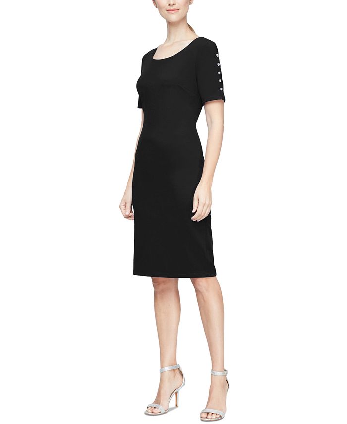 S/L Sheath Below Knee Dress 3