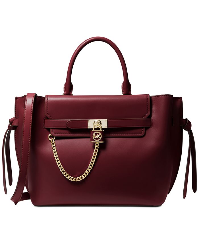 valse Umoderne svag Michael Kors Hamilton Legacy Large Leather Belted Satchel & Reviews -  Handbags & Accessories - Macy's