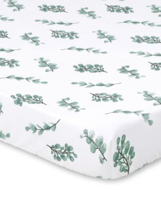 The Peanutshell Pack n Play, Mini Crib, Portable Crib or Fitted Playard Sheets, 2 Pack Set, Farmhouse Floral and Grey Plaid