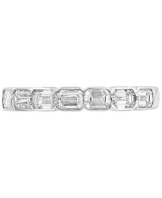 EFFY&reg; Diamond Emerald-Cut Band (3/4 ct. t.w.) in 14k White Gold