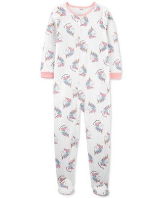 Carter's - Little Girls 1-Piece Unicorn Fleece Footie Pajamas