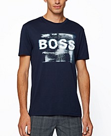 BOSS Men's Mixed-Print Logo T-Shirt