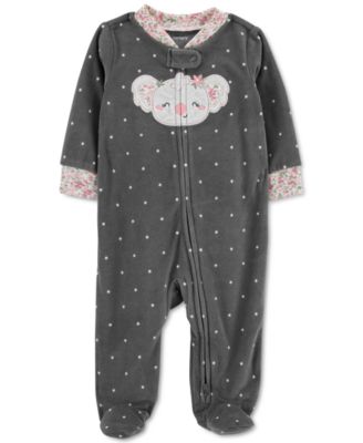 Carter's - Baby Girls Koala Dot-Print Fleece Coverall
