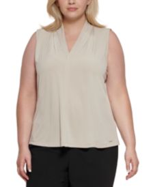 Plus Size V-Neck Sleeveless Top