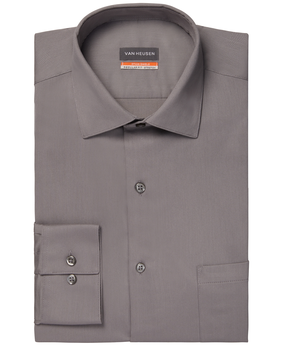 Van Heusen Men's Big & Tall Classic/Regular-Fit Stain Shield Performance Stretch Textured Dress Shirt