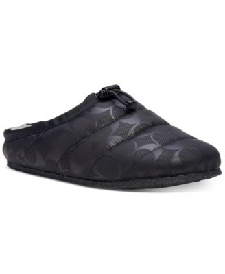 coach slippers black