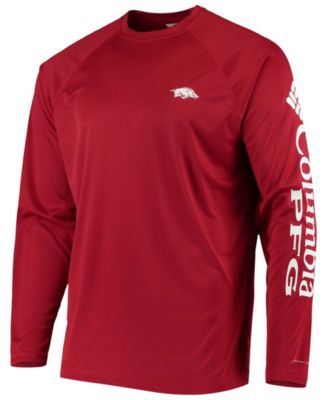 Men's PFG Cardinal Arkansas Razorbacks Terminal Tackle Omni-Shade Long Sleeve T-shirt