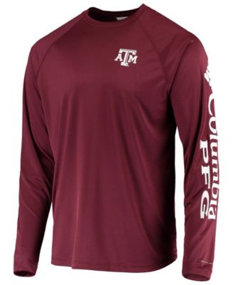 Men's PFG Maroon Texas A M Aggies Terminal Tackle Omni-Shade Long Sleeve T-shirt