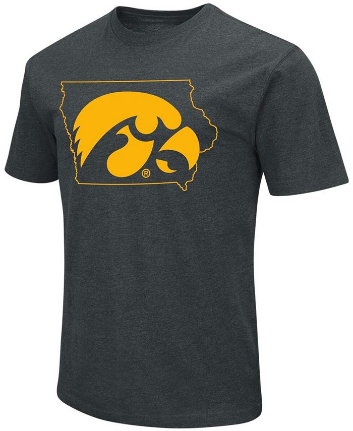 Colosseum Men's Black Iowa Hawkeyes State Outline T-shirt - Macy's