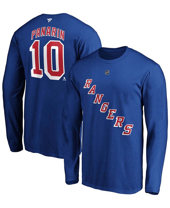 Men's Fanatics Branded Heather Charcoal New York Rangers Stacked Long Sleeve Hoodie T-Shirt