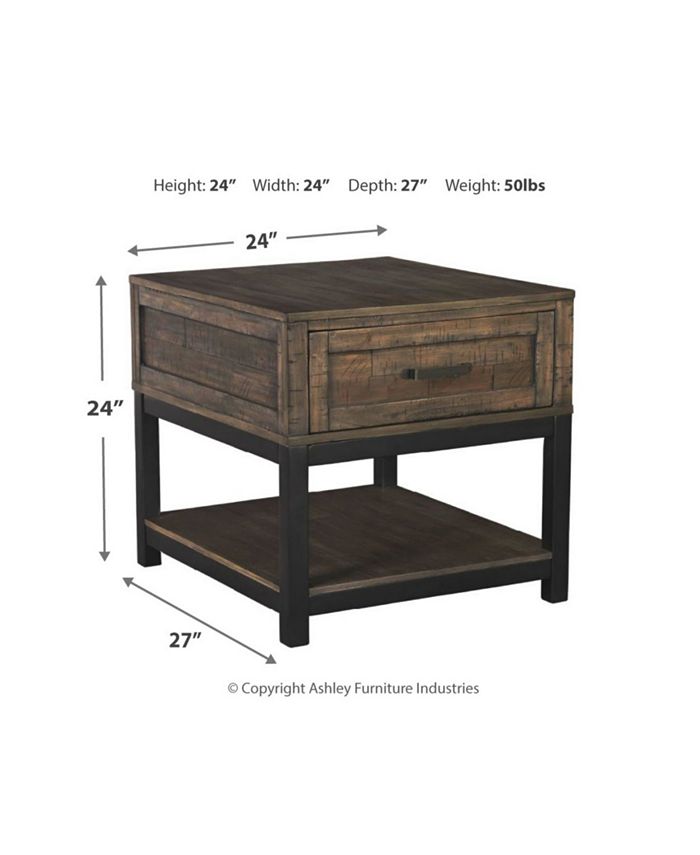 Signature Design By Ashley Johurst Farmhouse Rectangular End Table Macy's
