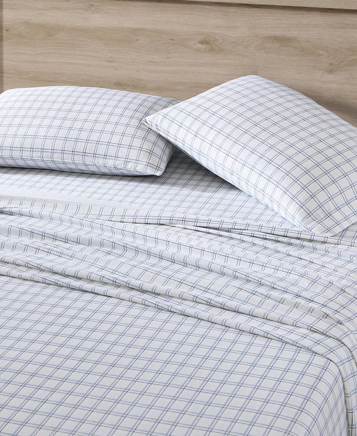 Nautica CLOSEOUT! Fleetville Cotton Flannel 4Piece Sheet Set, King