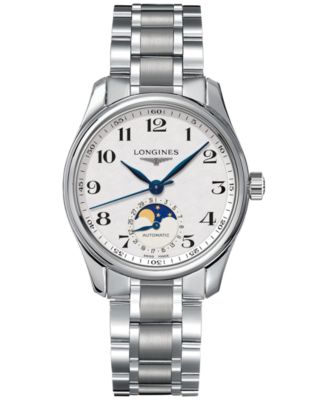 Longines Women s Swiss Automatic Master Moonphase Stainless