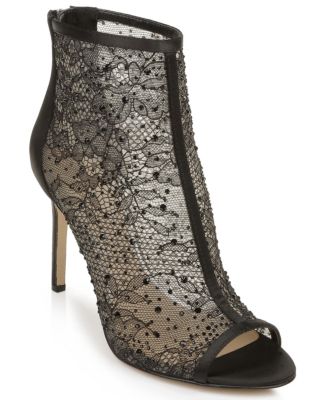 black lace bootie