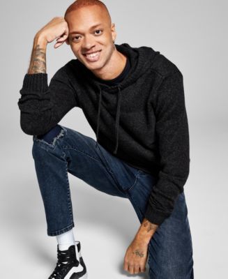 And Now This Men's Regular-Fit Plush Hooded Sweater - Macy's