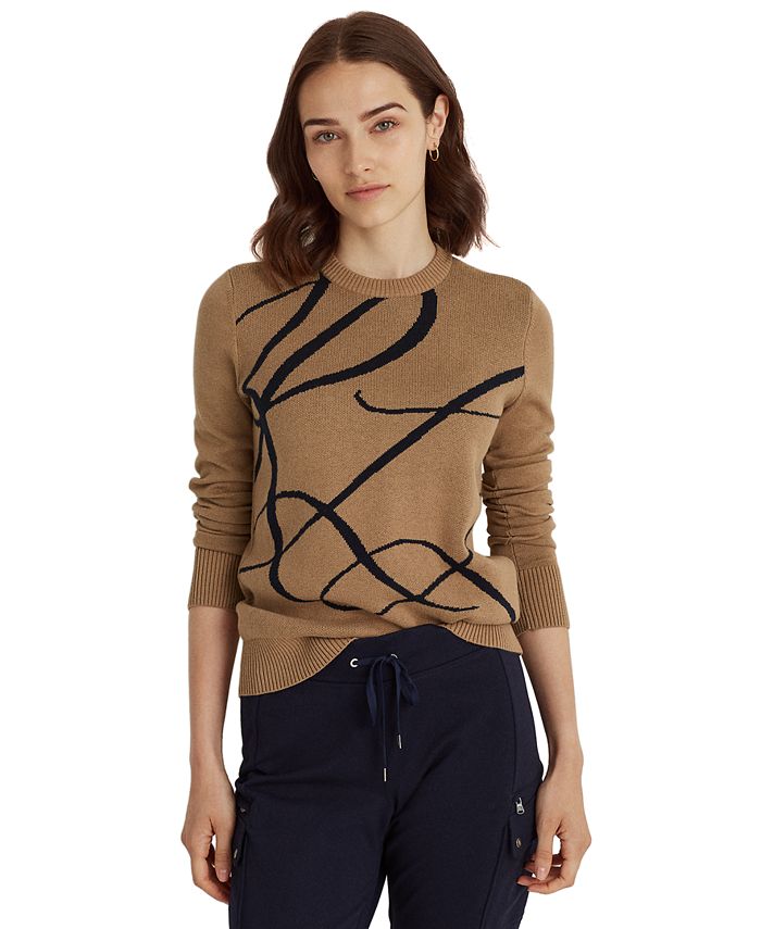 Lauren Ralph Lauren Signature Script Crewneck Sweater Macy's