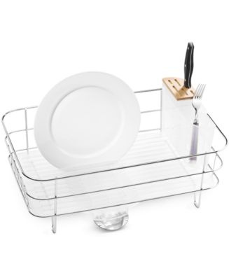 simplehuman Kitchen Slim Wire Frame Dish Rack With Removable Spout