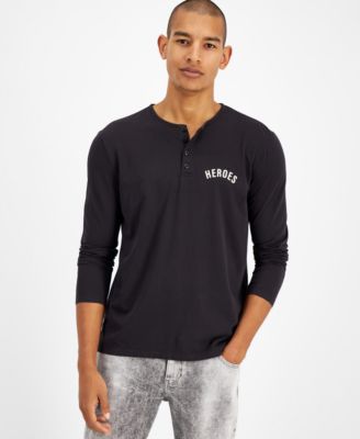 Heroes Motors - Men's Malibu Flying Long-Sleeve Henley Shirt