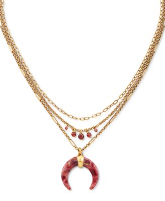 Kendra Scott - Crescent Gemstone Convertible & Adjustable 19-1/2" Layered Pendant Necklace
