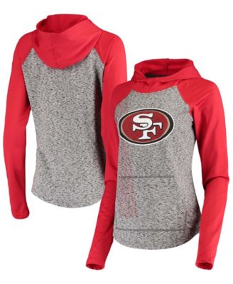 G-III 4Her by Carl Banks Women's Heathered Gray-Scarlet San Francisco 49Ers  Championship Ring Pullover Hoodie - Macy's
