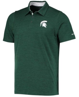 Men's Green Michigan State Spartans Tech Trail Space Dye Omni-Shade Polo