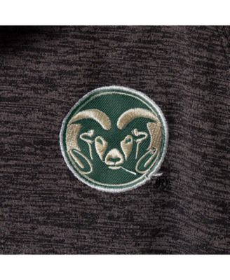 Men's Heathered Black Colorado State Rams Logo Down Swing Polo