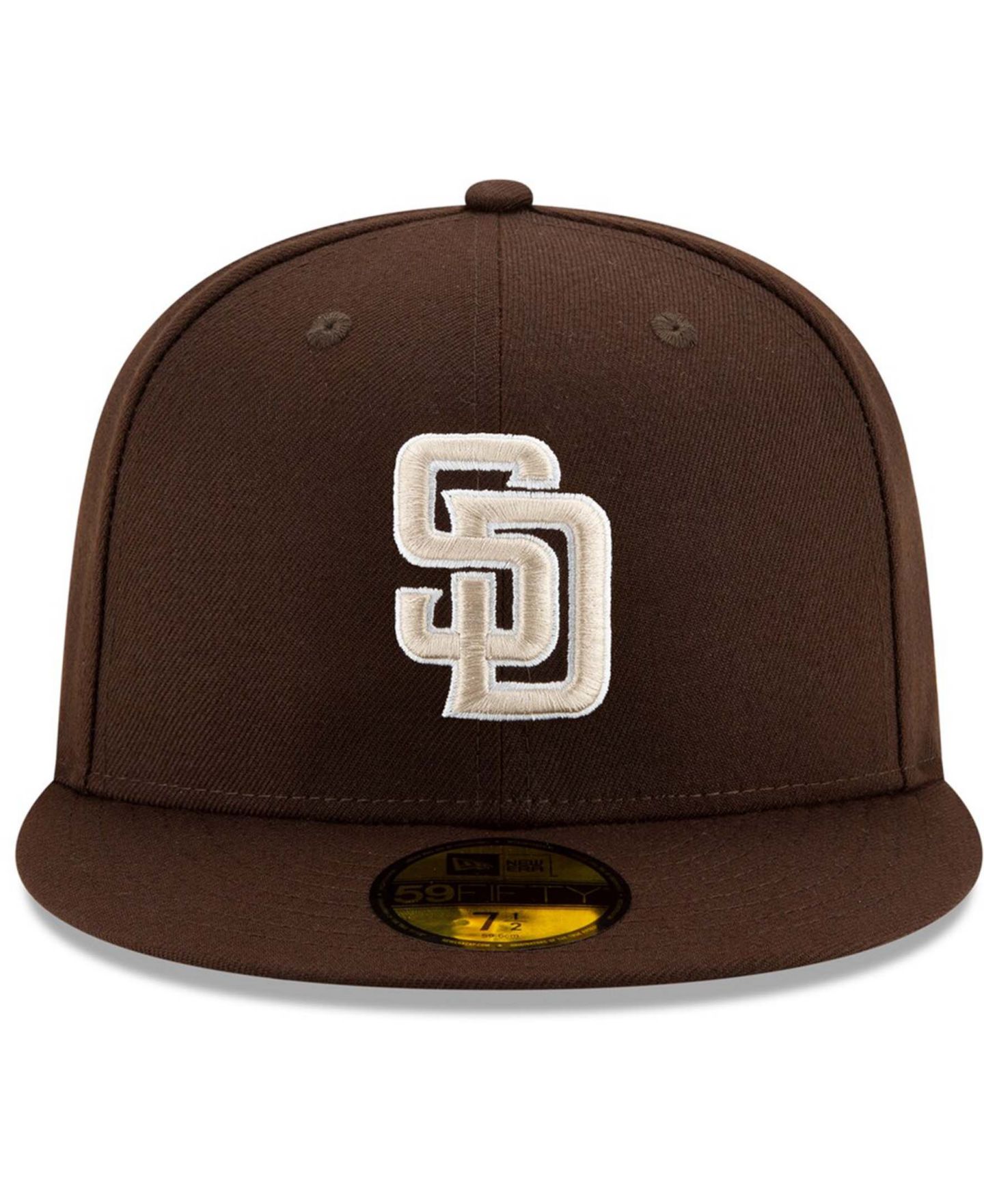 Мужская бейсболка New Era San Diego Padres Alternate On-Field 59FIFTY, Brown — фото 4