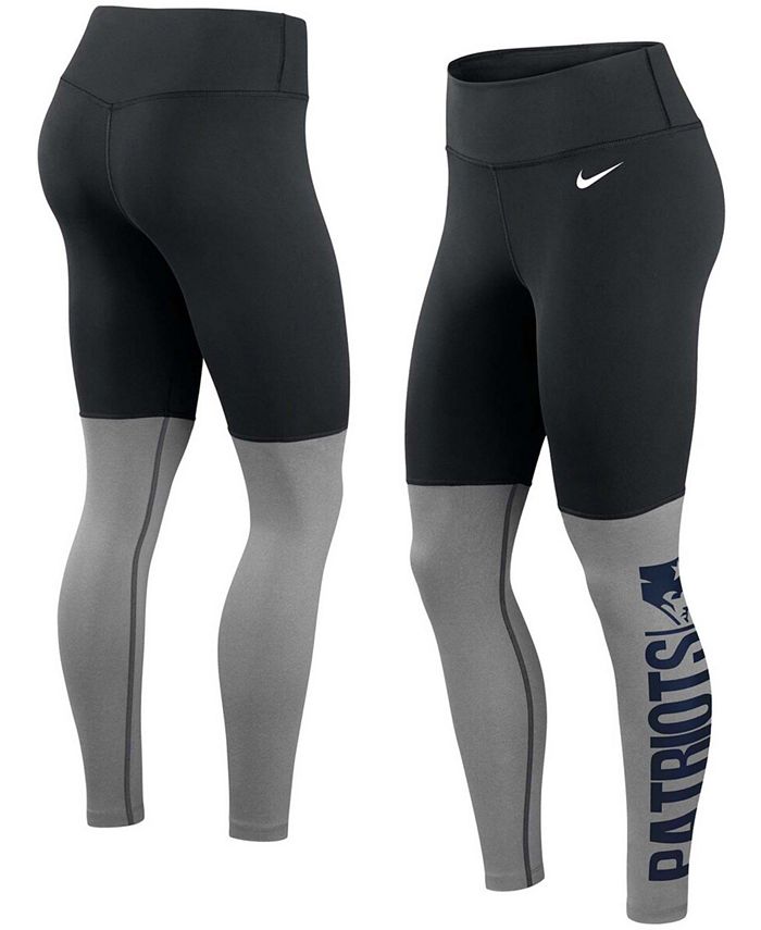 Nike Women's Black New England Patriots Logo Stack Performance Leggings ...