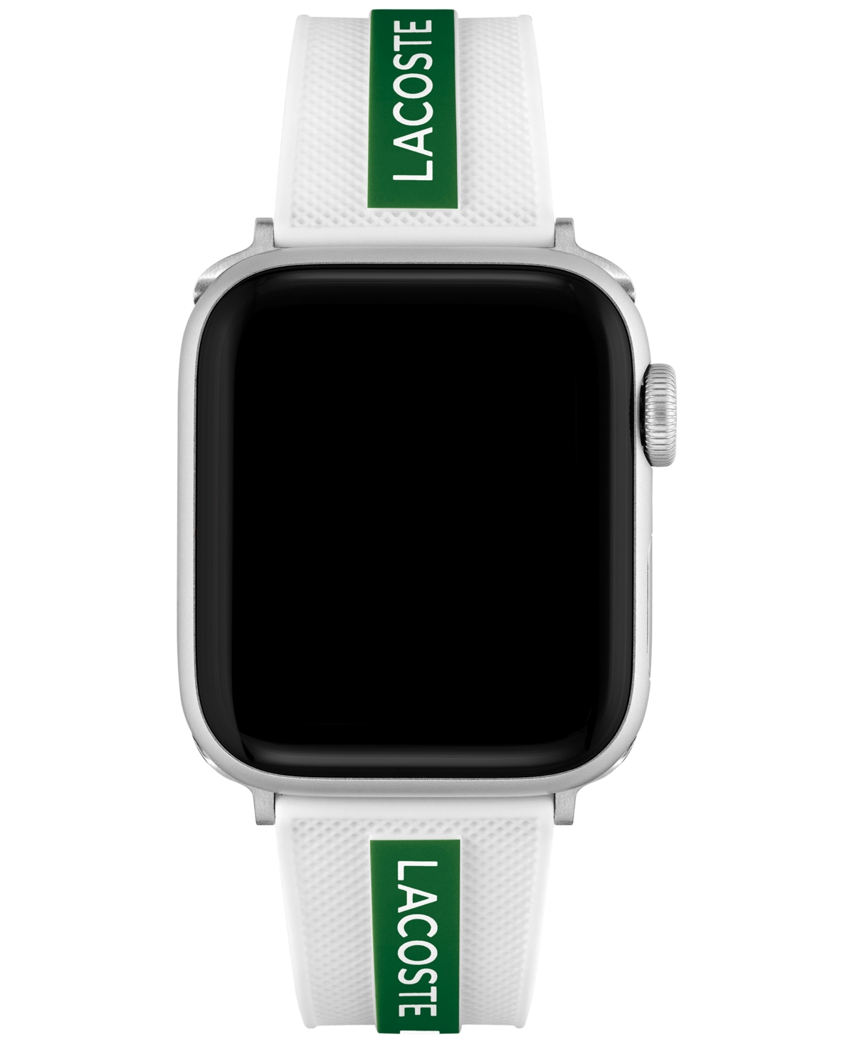 Striping White & Green Silicone Strap for Apple Watch 38mm/40mm - White