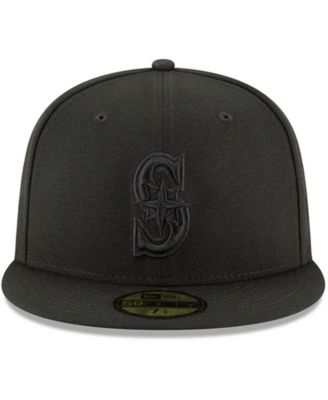 Men's Black Seattle Mariners Primary Logo Basic 59FIFTY Fitted Hat