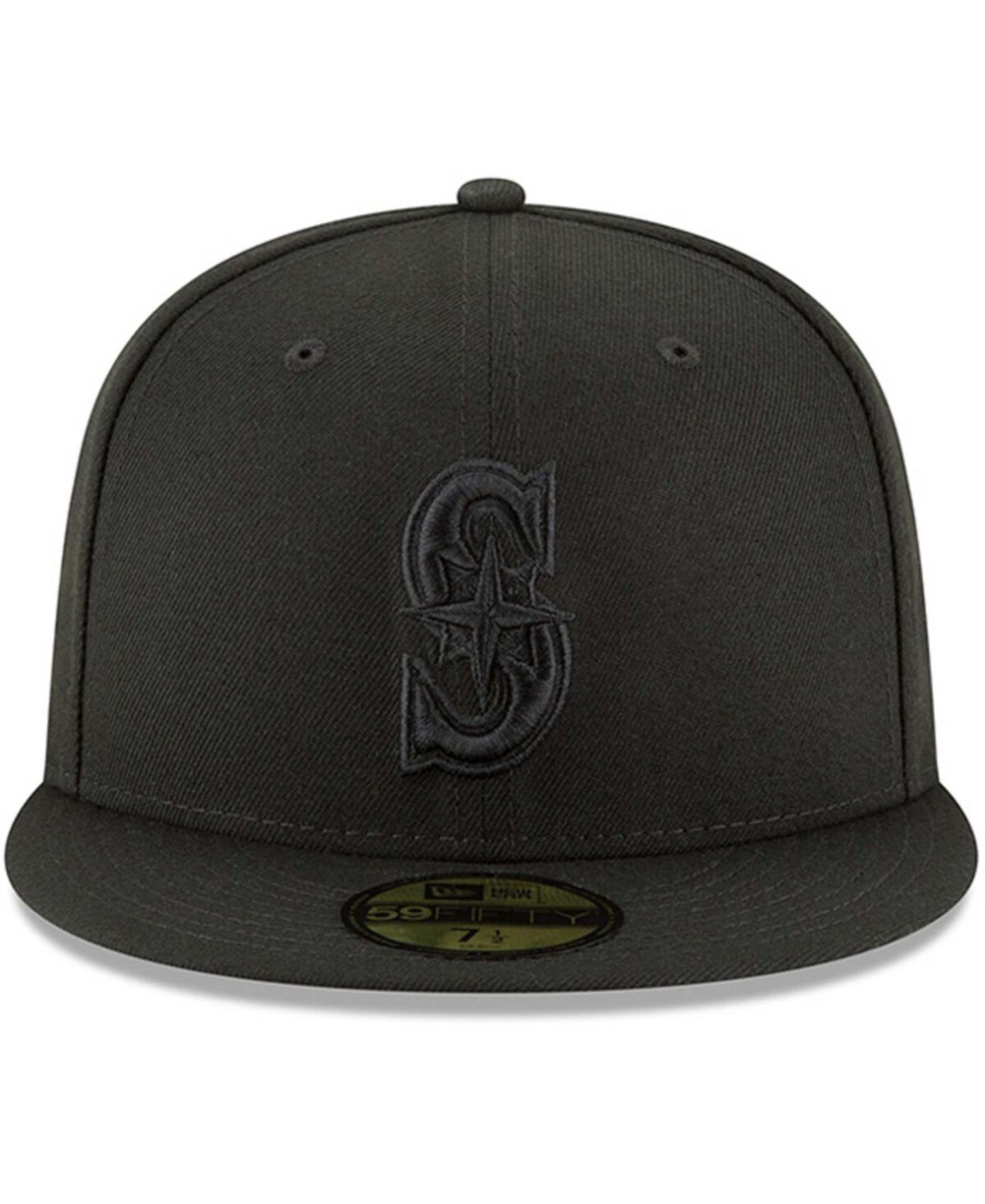 Мужская бейсболка New Era Seattle Mariners Primary Logo Basic 59FIFTY, Black — фото 4